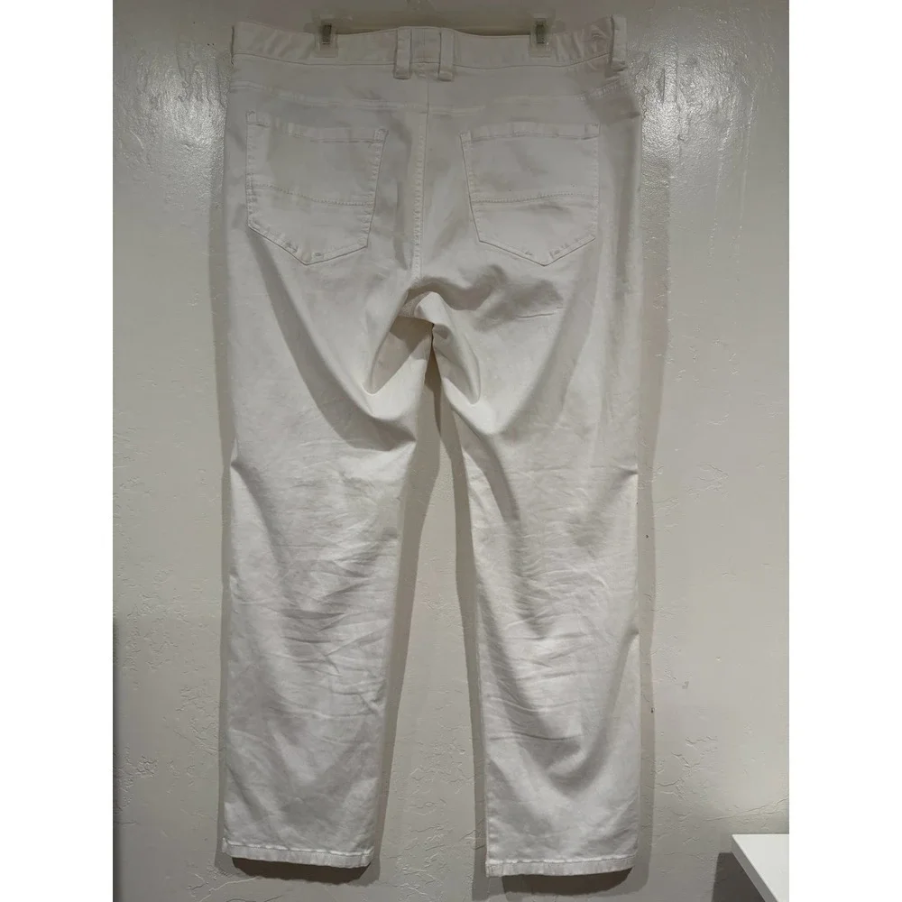 Tommy Bahama Boracay Mens 38x30 White Cotton Tencel Blend 5-Pocket Pants